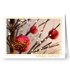 Elegant Ornaments Holiday Greeting Card